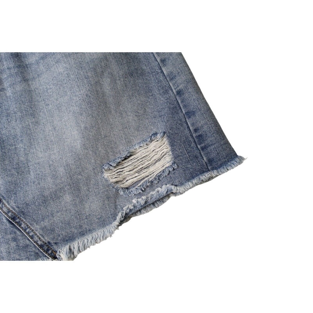 SO Denim Skirt Junior Size 11 Distressed Frayed Bottom Zip Fly NWT - Picture 4 of 8